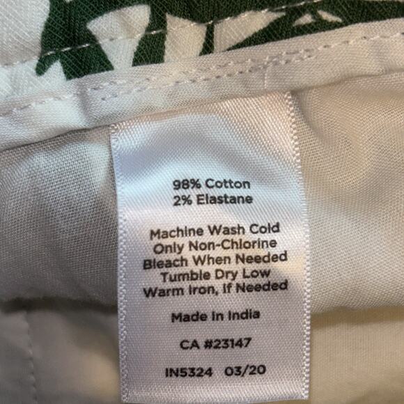 Talbots Women’s Green Palm Leaf Tropical Tie Short Sz‎ 20 NWT - Picture 4 of 6